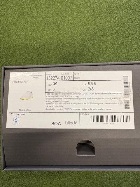 エコー LT1 132274-01007 ゴルフシューズ ホワイト 新品