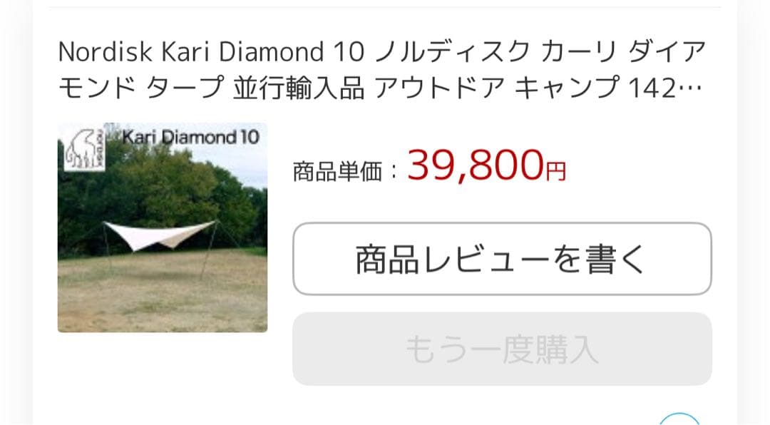Kari diamond 10 タープ