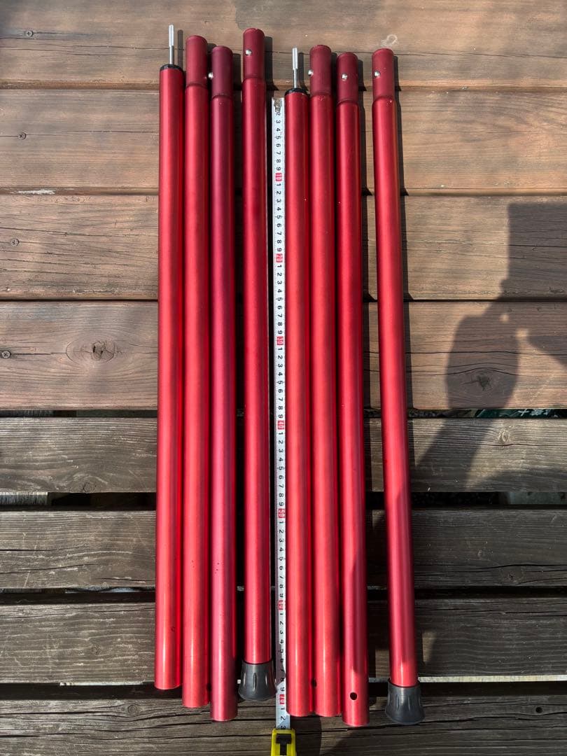 スノーピーク　ウイングポール　レッド　280cm 2セット