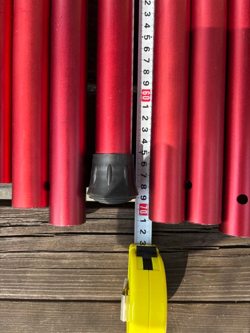 スノーピーク　ウイングポール　レッド　280cm 2セット