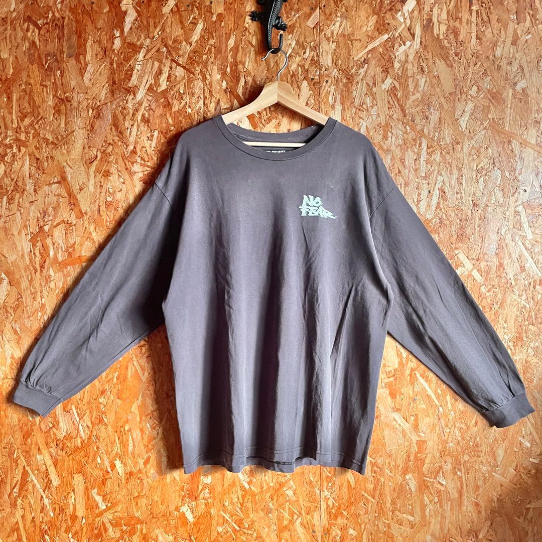 90s-00s No Fear 両面プリント 長袖 Tシャツ サンフェード レア