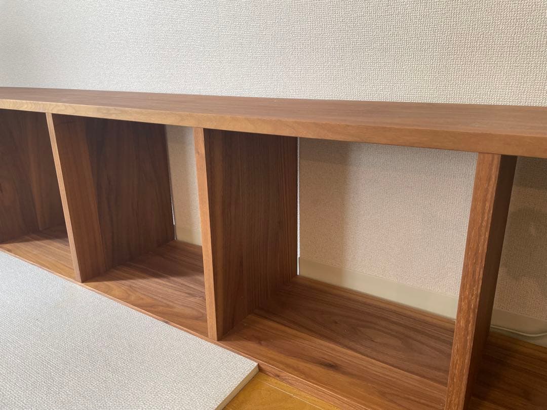 【送料込】無印良品 スタッキングシェルフ ５段 ウォールナット材