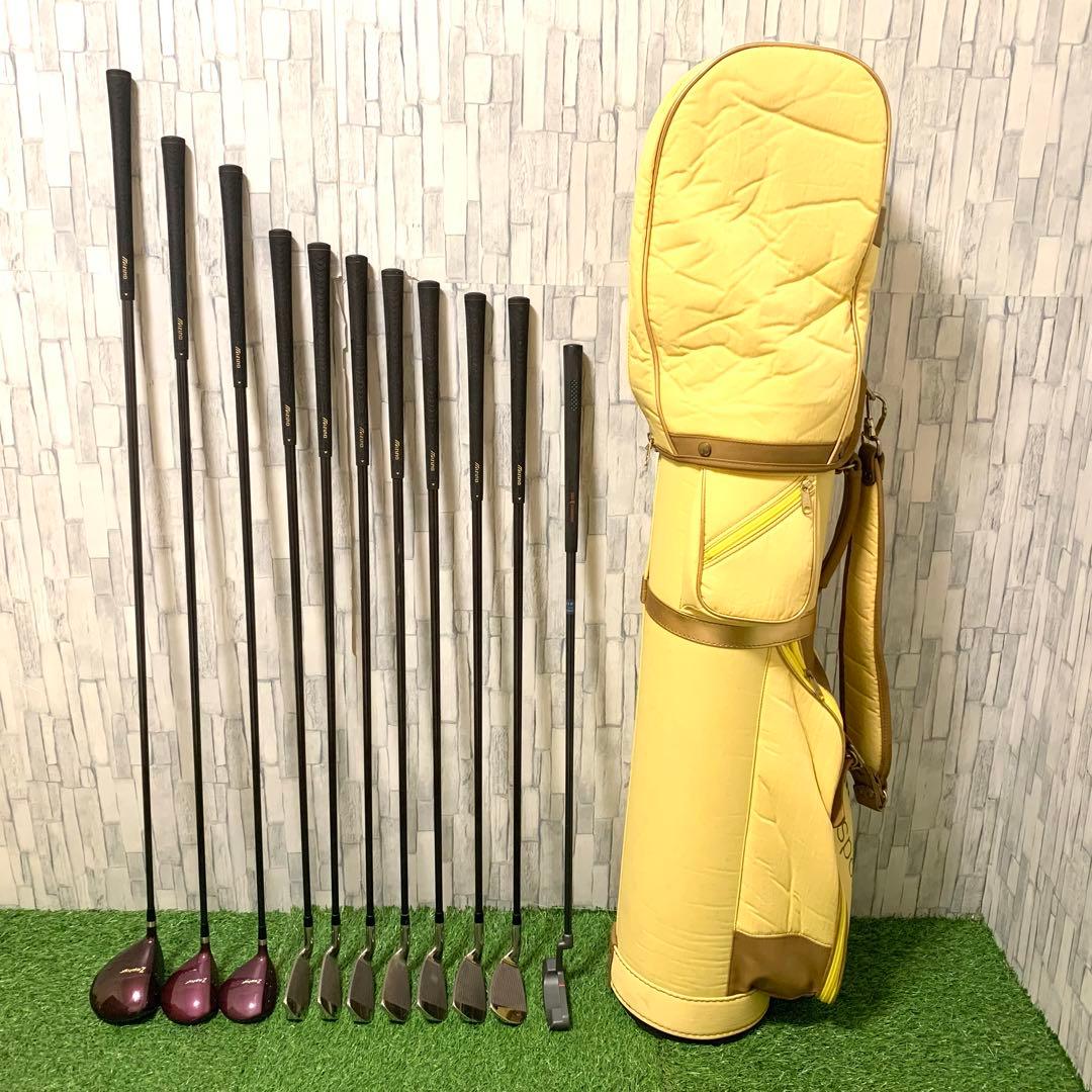 良品 クラブ全てMIZUNO レディースゴルフクラブセット豪華11本 バッグ付