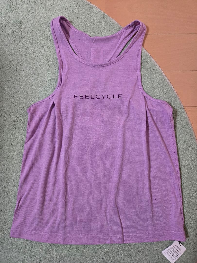 【新品未使用】FEELCYCLE★タックドレープタンクトップ★ラベンダー★XS