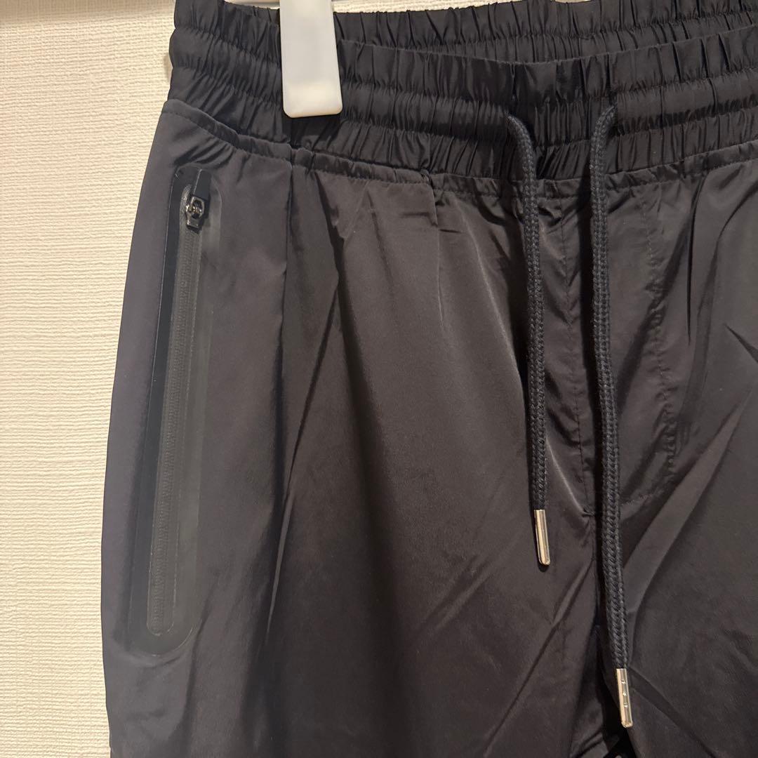 タグ付！ストレッチナイロンパンツ　ブラック　M