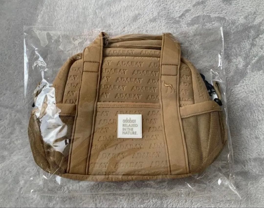 【新品未使用】adabatアダバットロゴデザイン カートバッグ　ゴルフ　ベージュ