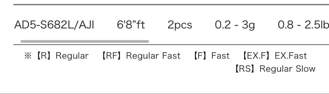 ピッピ　　鯵道5G メジャークラフト　AD5 AD5-S682L/AJI
