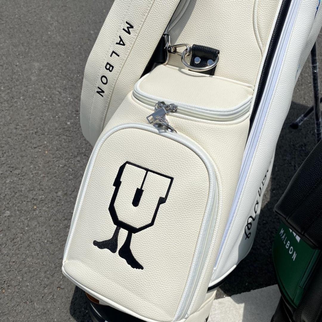 マルボンゴルフ キャディバッグ malbon golf バッグ ホワイト色