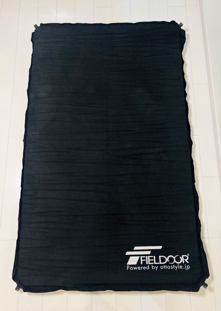FIELDOOR インフレータマット Ｌサイズ（約120×190cm） ブラック