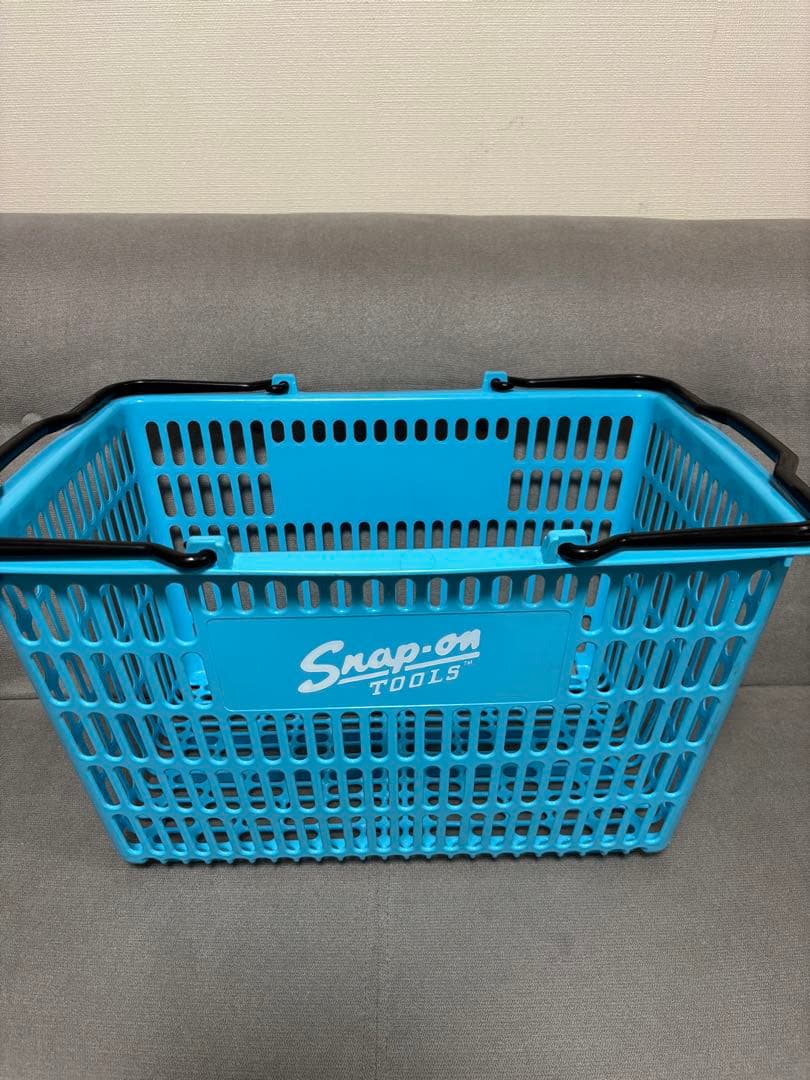 Snap-on 水色メッシュバスケット　買い物カゴ　ビーチタオル2枚セット