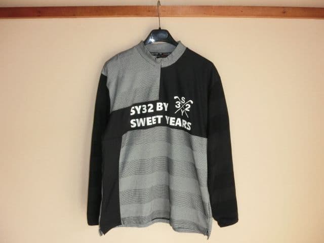 SY32 by SWEET YEARS 　ジャガード ジップモックシャツ