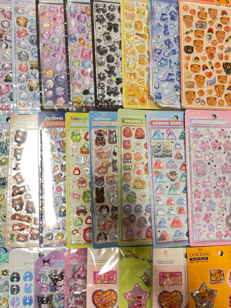 【正規品】 ボンボンドロップシール うるちゅる ディズニー サンリオ　オリジナル