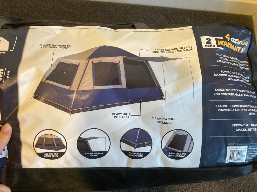 【新品】Oztrail Hightower Mansion 8人用2部屋テント