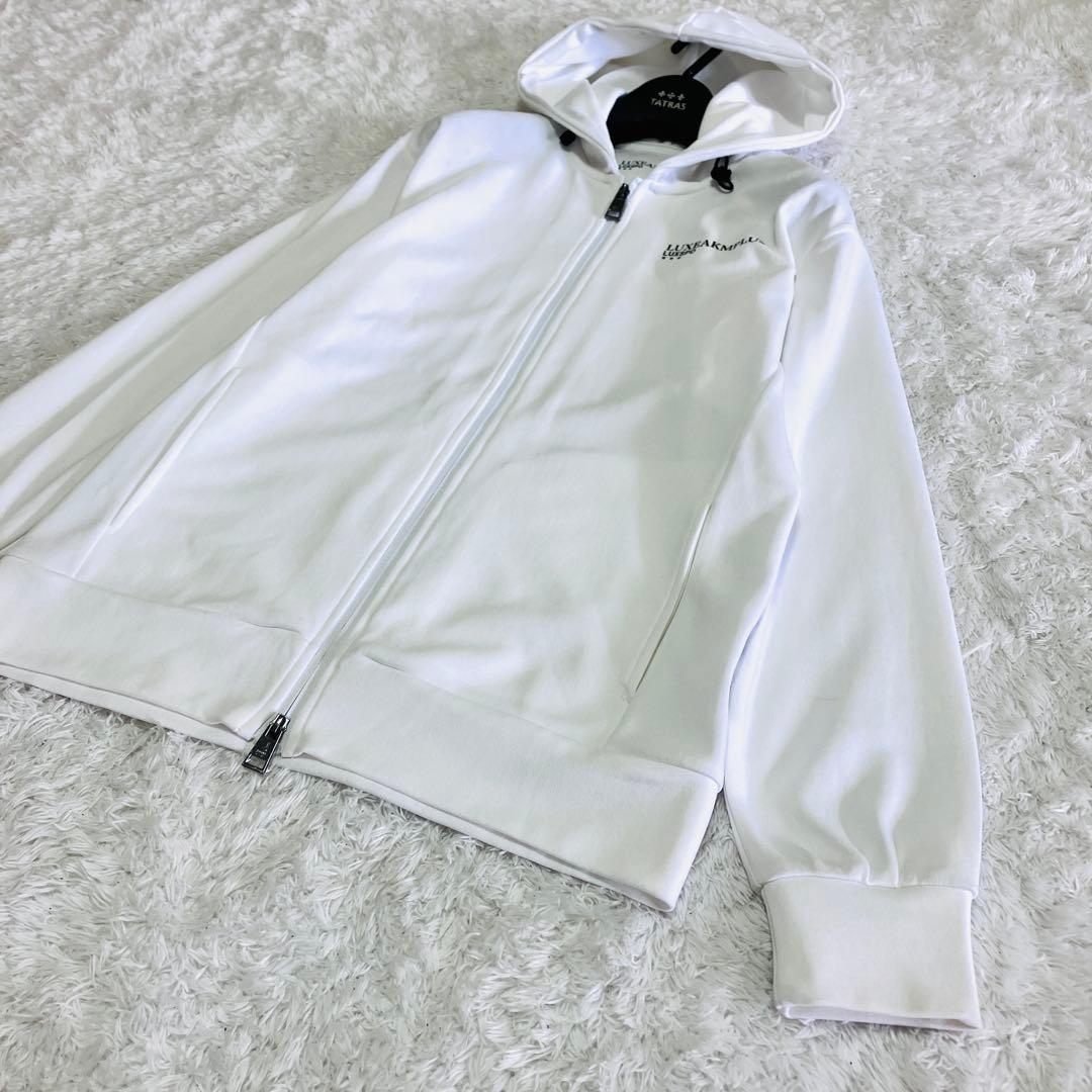LUXEAKMPLUS パーカー ジップ フーディー ゴルフ M ホワイト