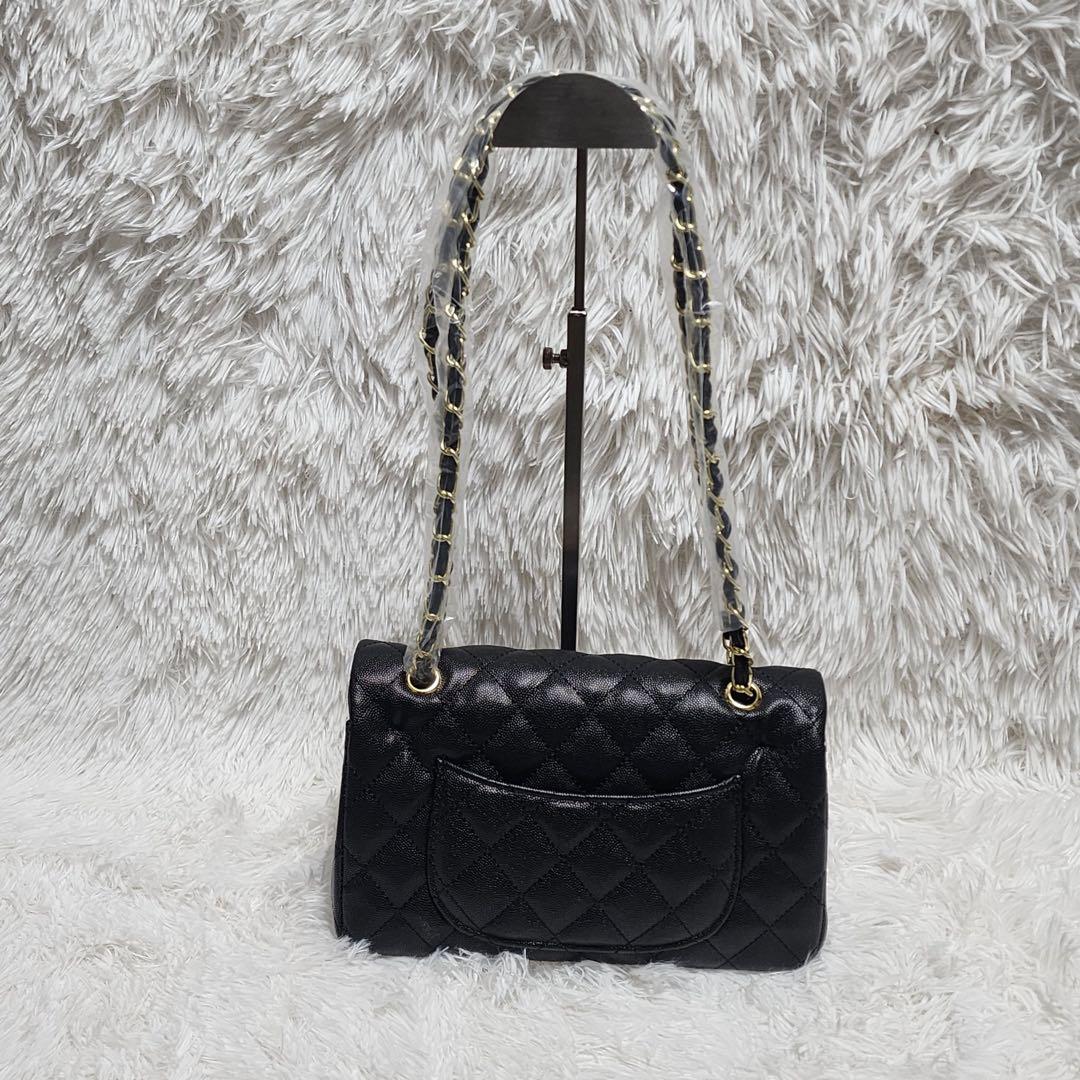 ゆ*様 CHANEL　ショルダーバッグ　キャビアスキン　デカバック　黒