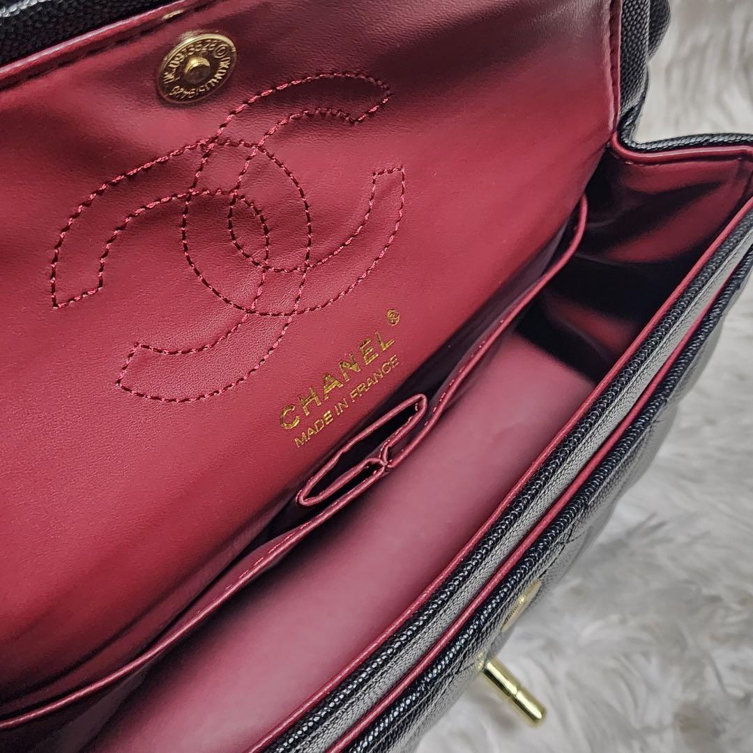 ゆ*様 CHANEL　ショルダーバッグ　キャビアスキン　デカバック　黒