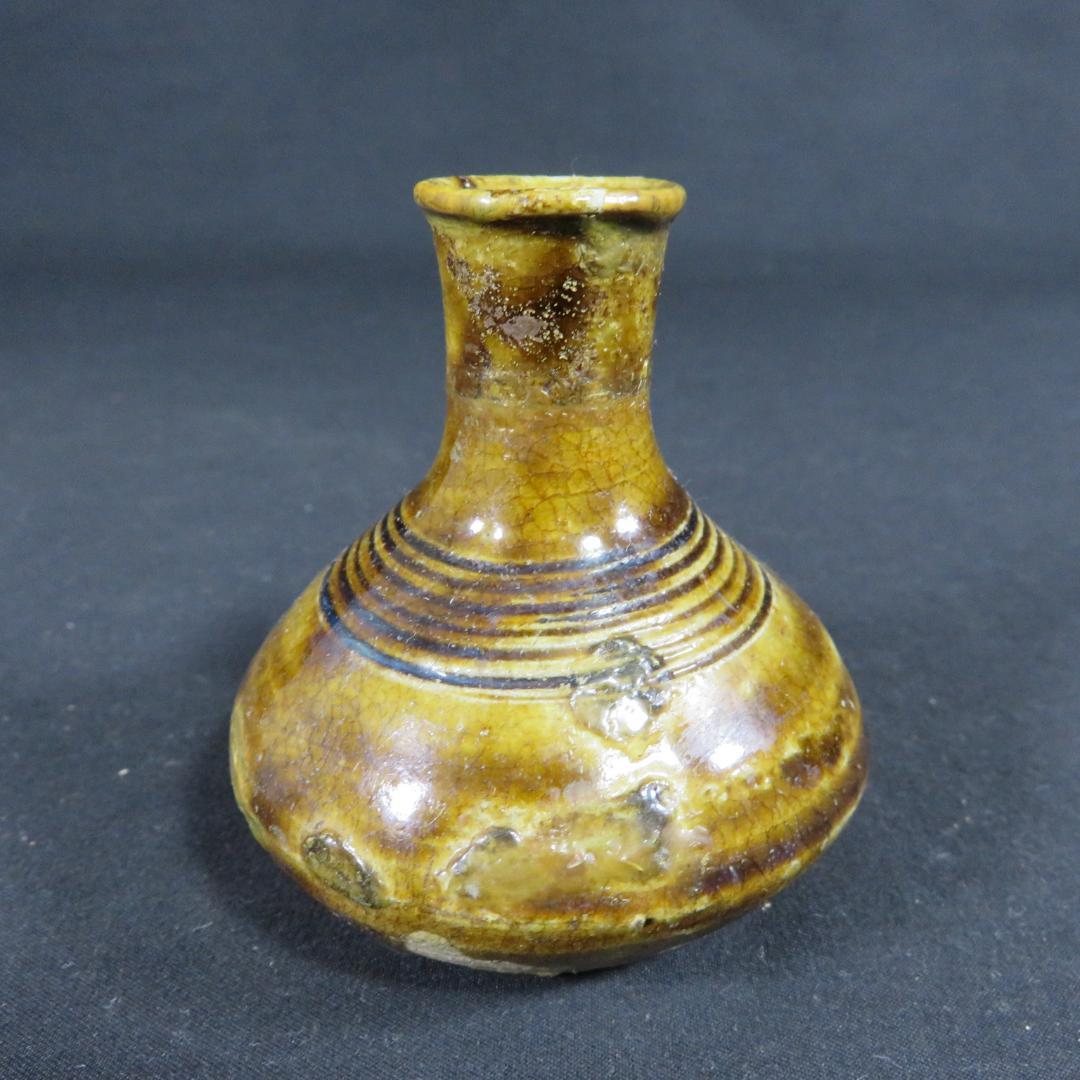 花瓶 一輪挿し 花器 木箱 飴釉 骨董品 希少品