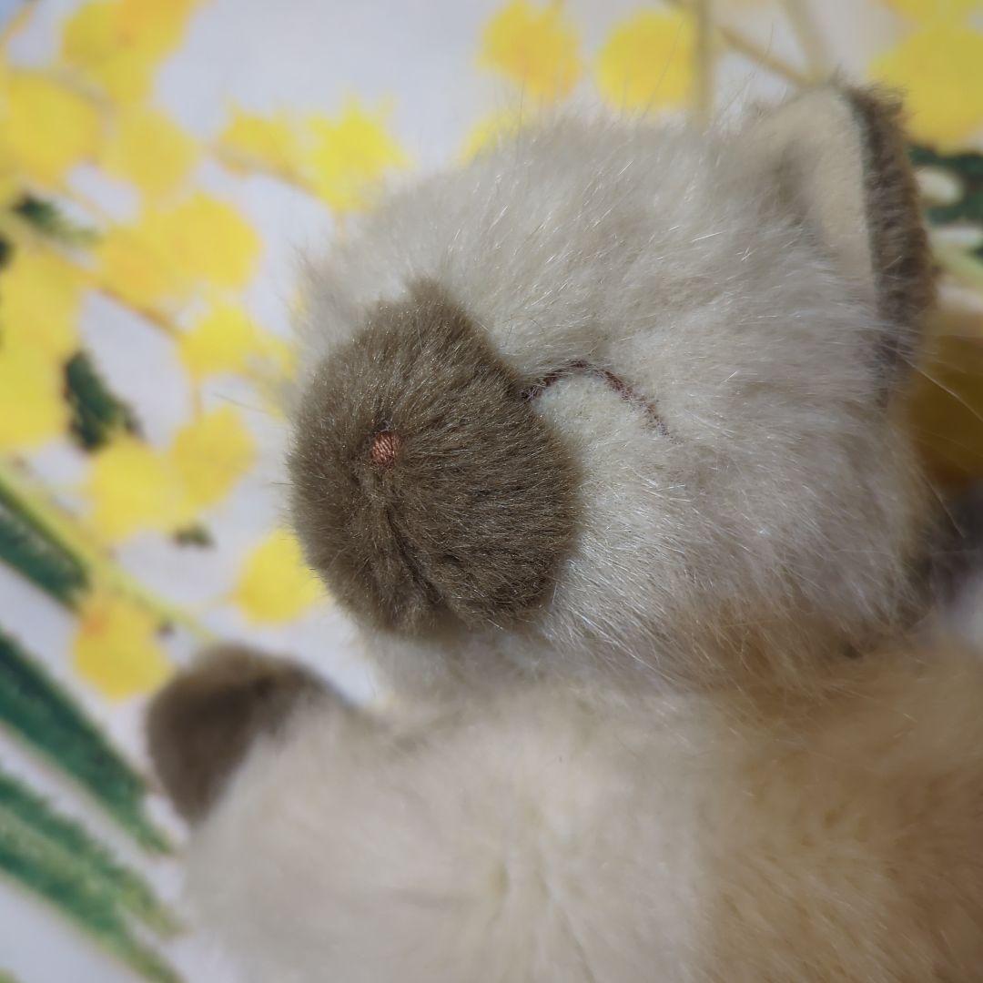 Monseuil・シャム猫ぬいぐるみ・くたくたシリーズ・おねんねタイプ・レトロ