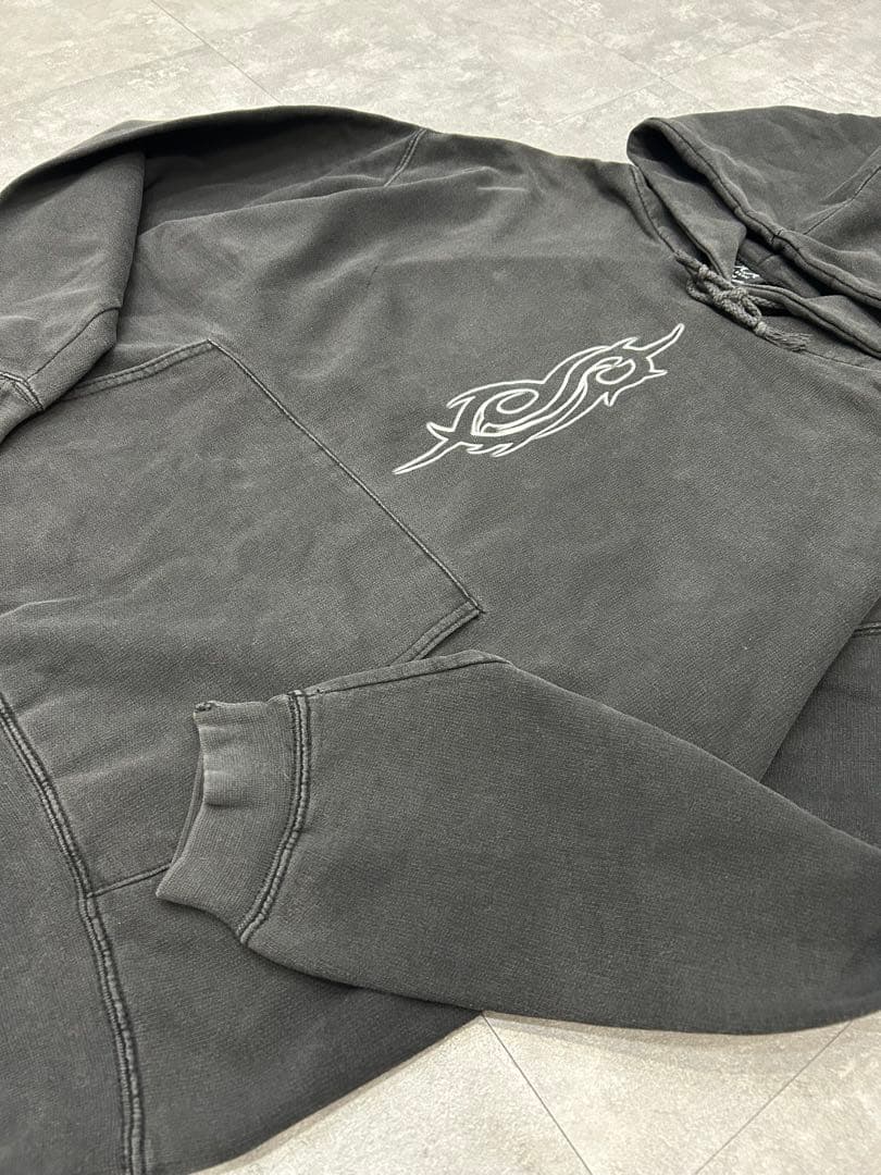 00s Slip Knot スリップノット パーカー フェード 両面プリント短丈