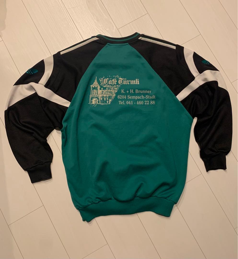 希少 ビンテージ adidas ターコイズ 長袖 ウォームアップウェア 17