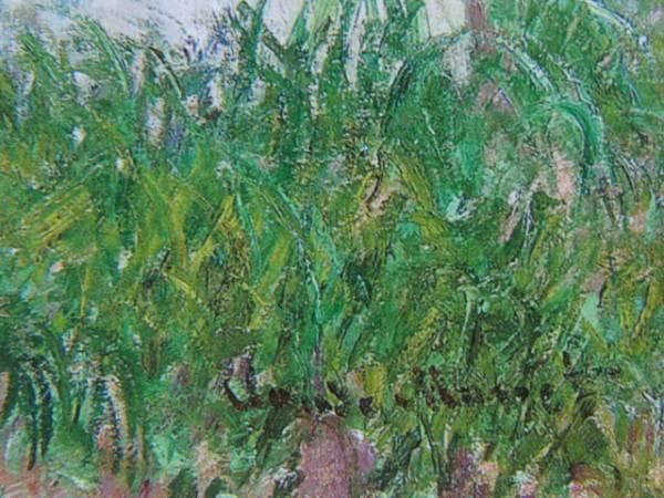 クロード・モネ、「ジヴェルニーの林」、希少な画集より、新品高級額・額装付