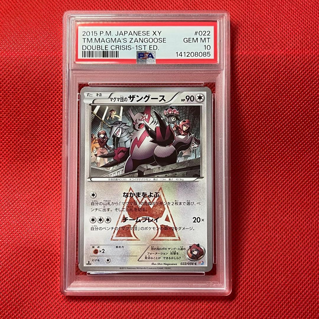 PSA10 2連番 アクア団のハブネーク マグマ団のザングース ポケモンカード