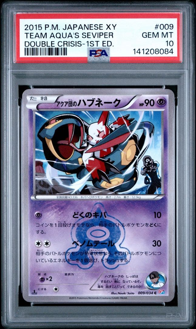 PSA10 2連番 アクア団のハブネーク マグマ団のザングース ポケモンカード