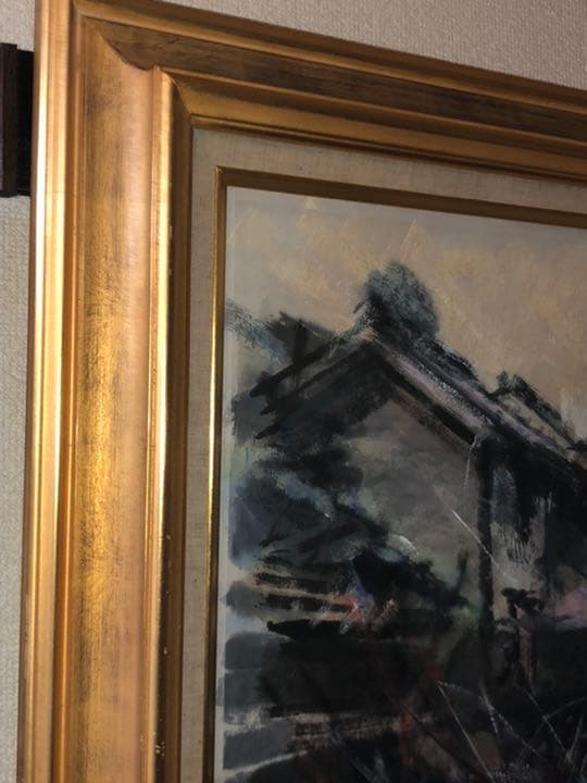墨彩画　額入り　近江八幡・八幡堀