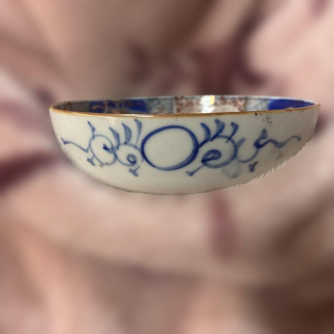 多色花模様の陶器ボウル