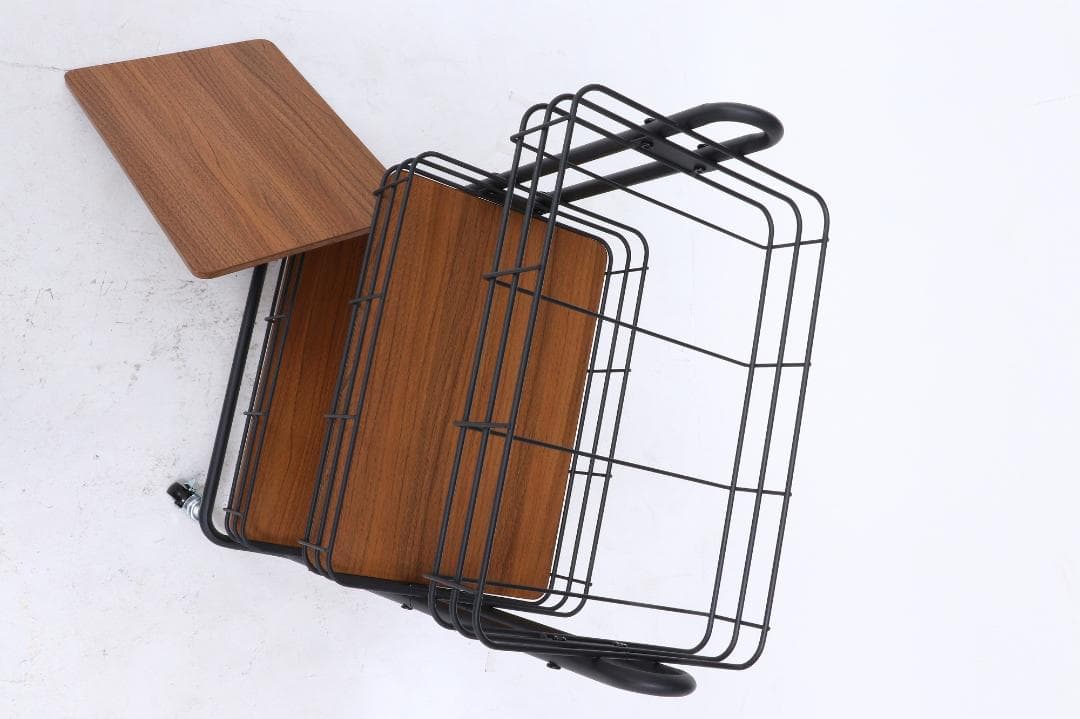 【新品・送料無料】キッチンワゴン　ビクター　ＢＫ
