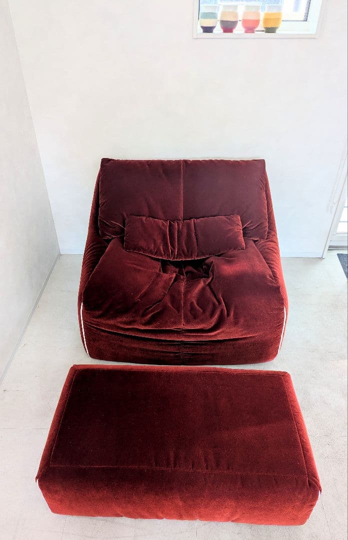 稀少モデル【ligne roset】リーン ロゼ プリューミー 1Pソファ＆パフ