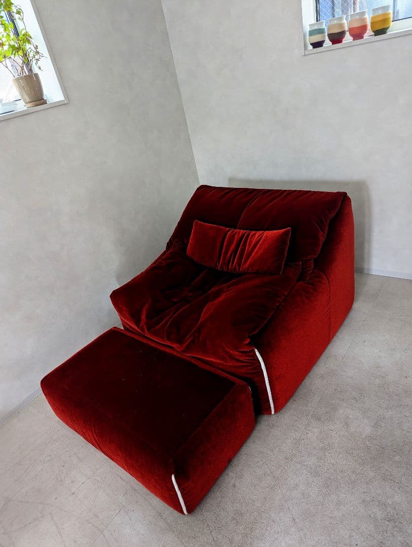 稀少モデル【ligne roset】リーン ロゼ プリューミー 1Pソファ＆パフ