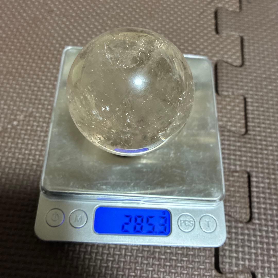 超希少✨虹入り大玉レムリアンシードスモーキー285g　スフィア　丸玉