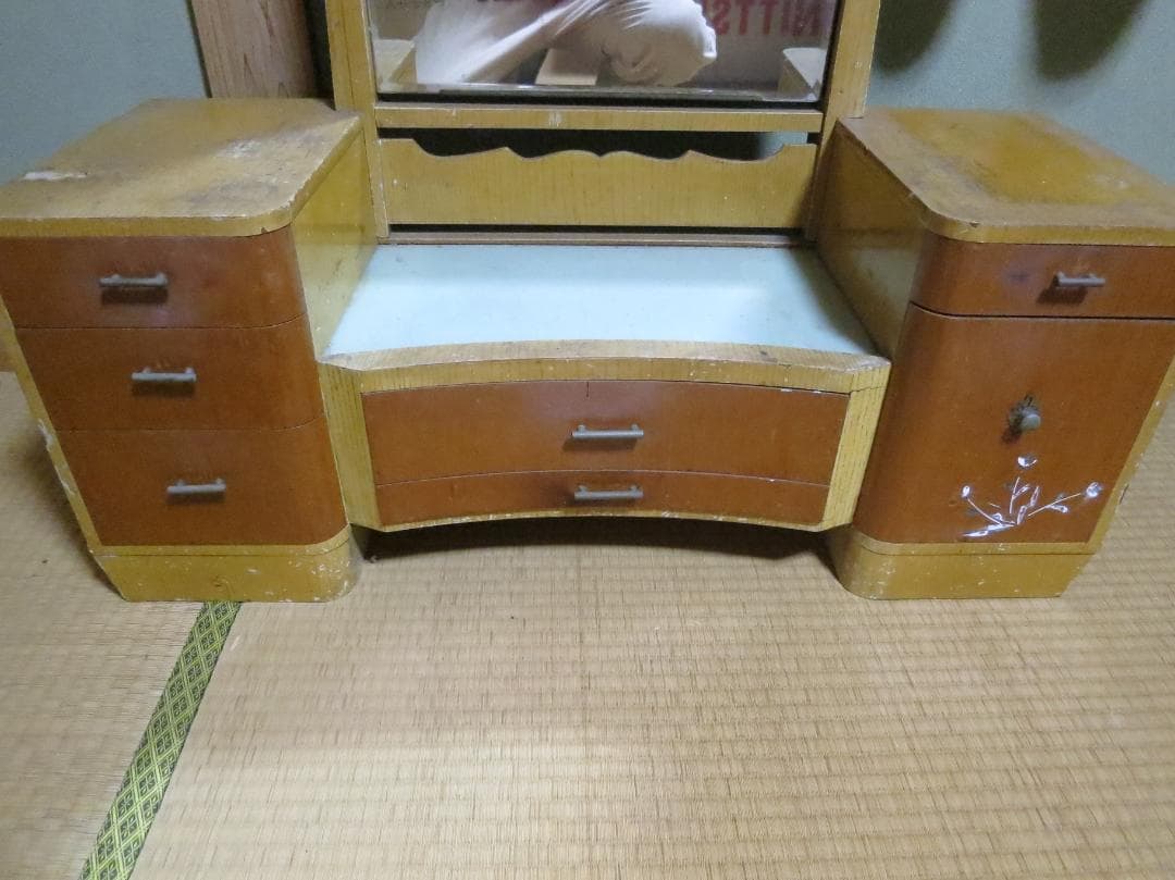 ★最終値 鏡台　昭和レトロ　アンティーク　ドレッサー　古民家蔵出し インテリア