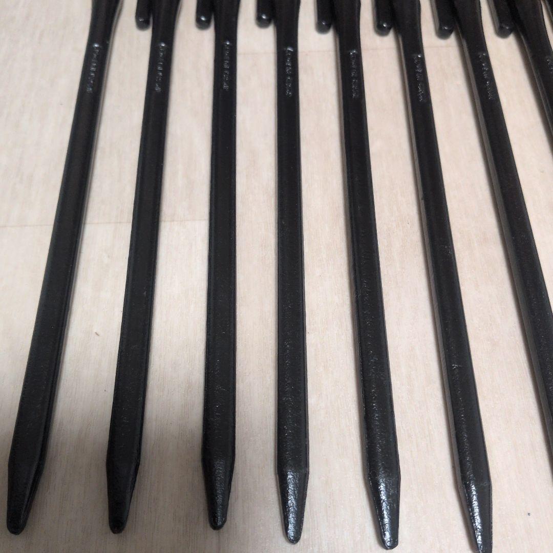 村の鍛冶屋 鍛造ペグ　エリッゼステーク28cm　20本セット 黒