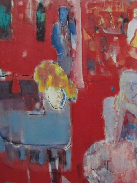 佐藤泰生、【ベニスの赤い部屋】、新品高級額 額装付、希少画集画