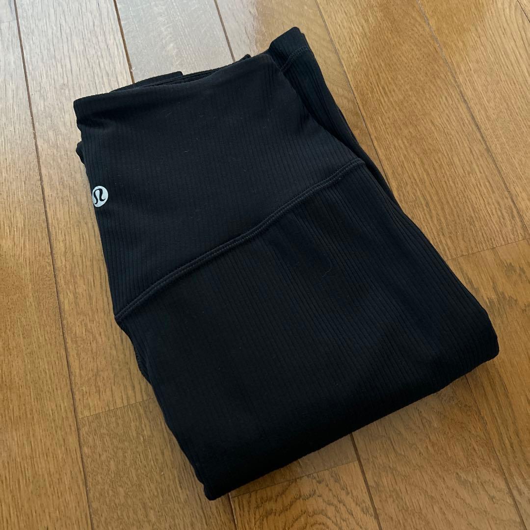 ルルレモン Align™ ハイライズ リブワイドレッグパンツ