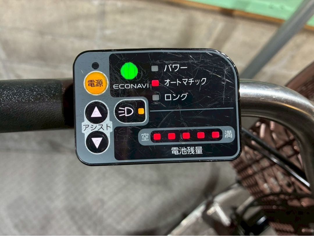 №8634電動自転車パナソニック ビビDX 26インチ　ブラウン