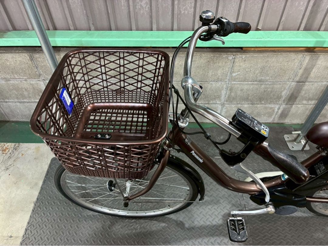 №8634電動自転車パナソニック ビビDX 26インチ　ブラウン