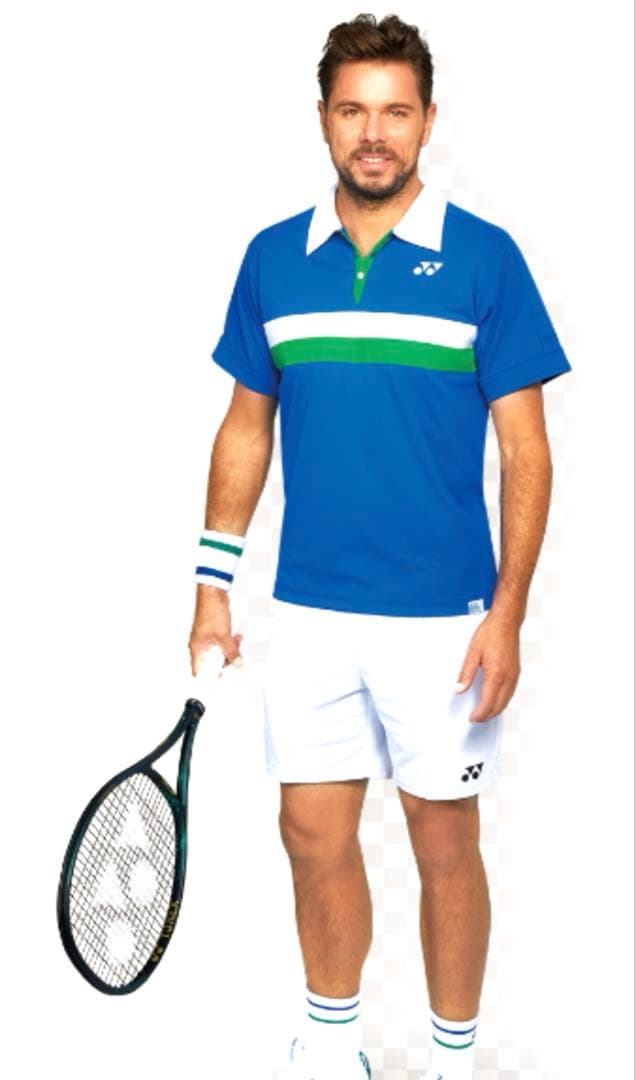 YONEX テニス ポロシャツ 青 75周年 L