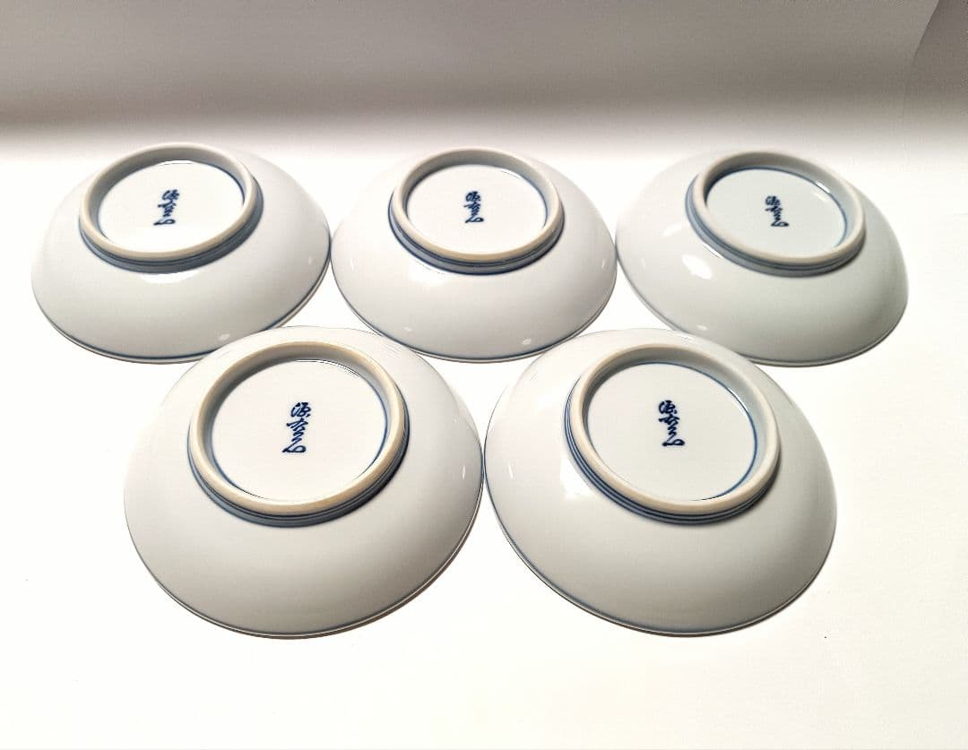 源右衛門窯 染付 小皿 5枚組 未使用品 【バラ売り可】