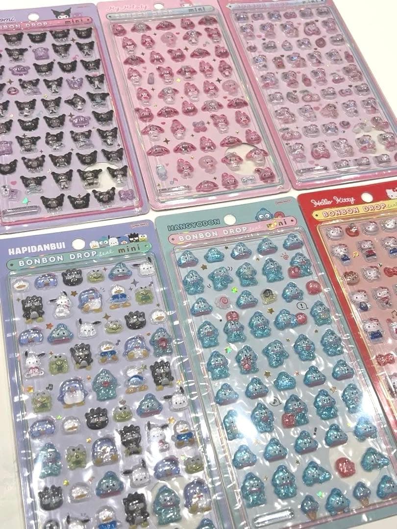 店頭完売 BONBON DROP seal mini 6枚 クロミ マイメロ他