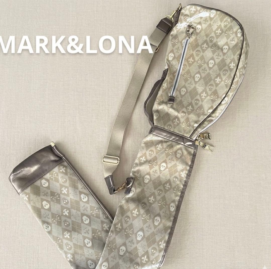 MARK&LONA￤練習用クラブケース￤ベージュ×ゴールド￤ヴ