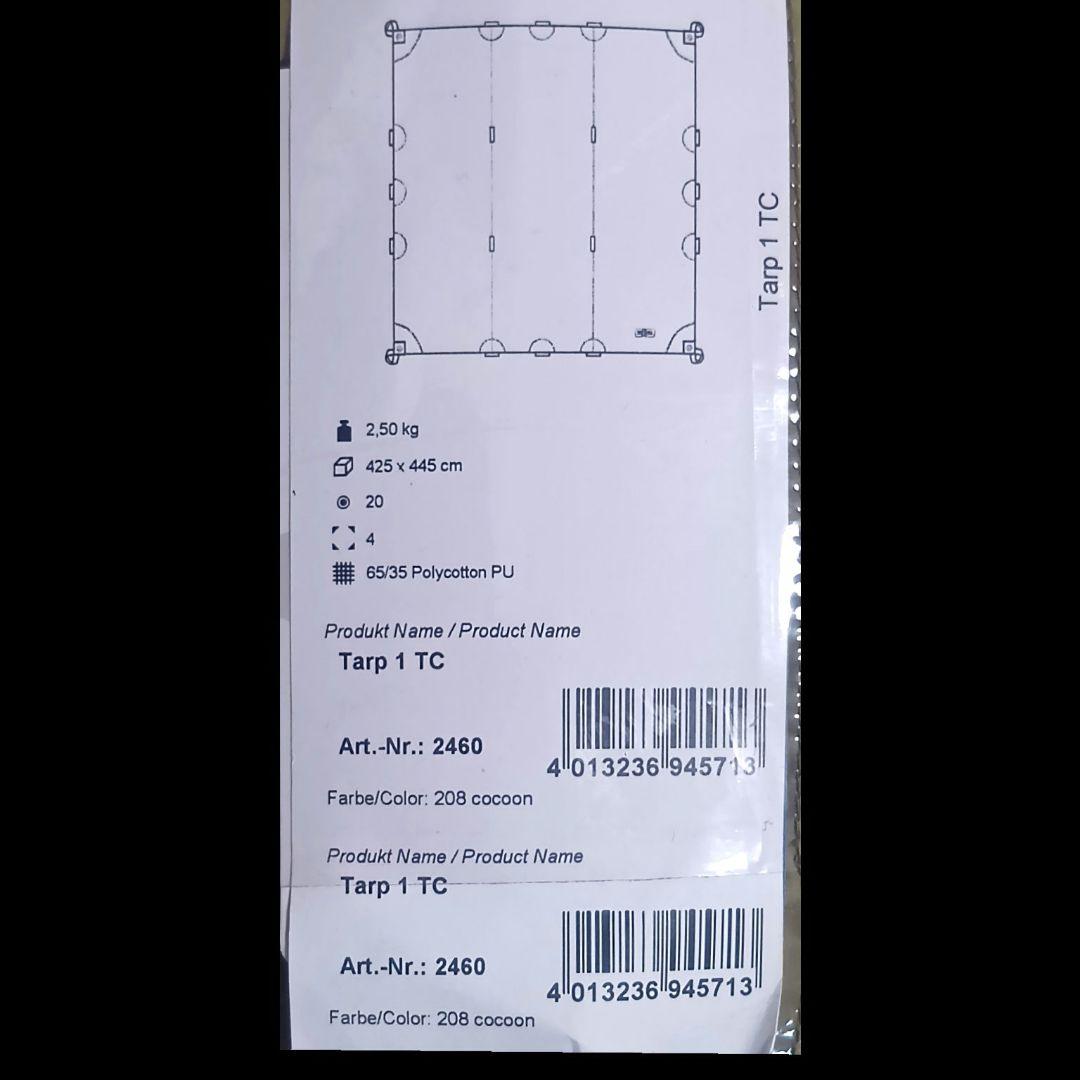 【美品】Tatonka タトンカ Tarp タープ 1 TC サンドベージュ
