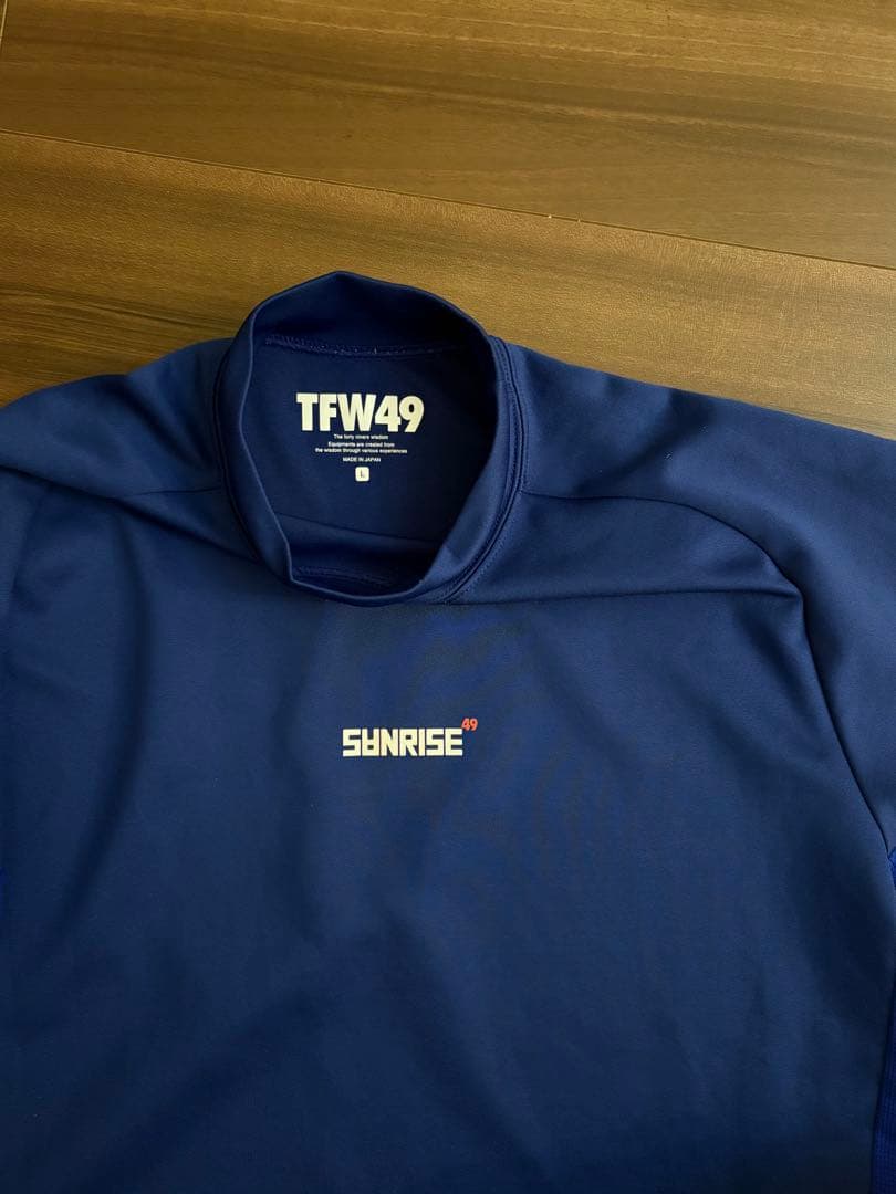【TFW49】SIDE MESH MOCKNECK BLUE【SANRISE】