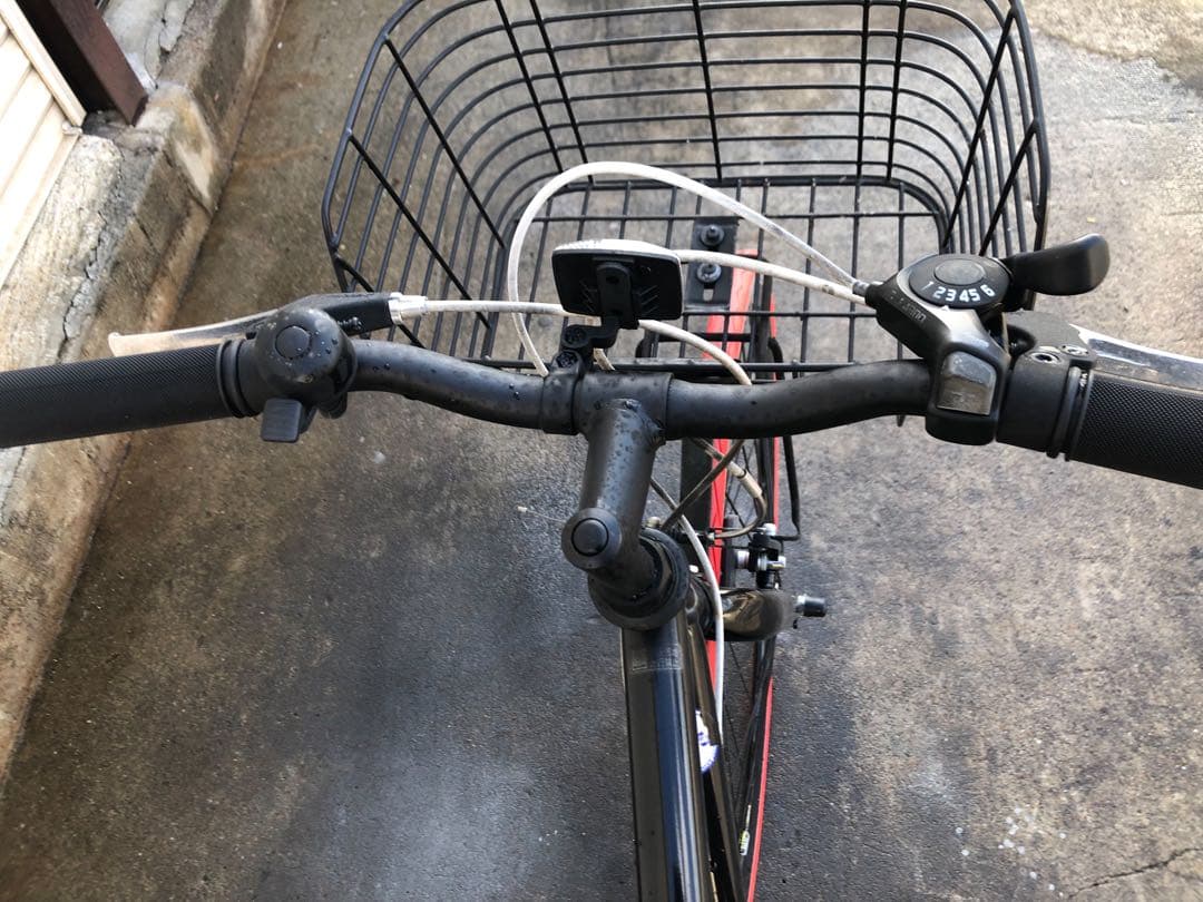 FREE AIR自転車クロスバイクシマノ式外装6段変速ブラックボディー