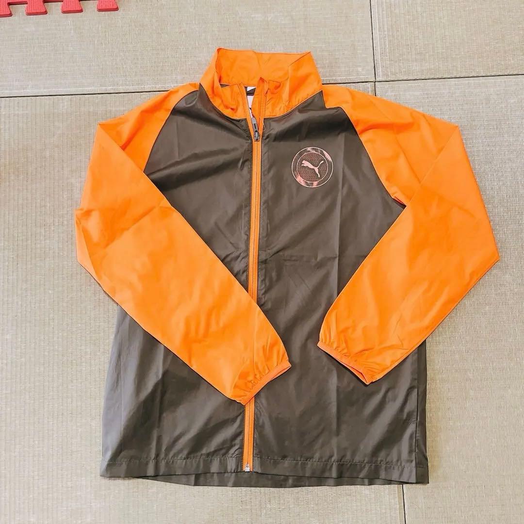 新品✨ PUMA ウィンドブレーカー 160サイズ オレンジ/グレー ピステ