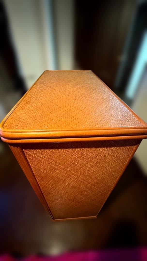 ラタン×木製 チェスト タンス 収納家具 幅92 高さ111 奥45 たのメル便