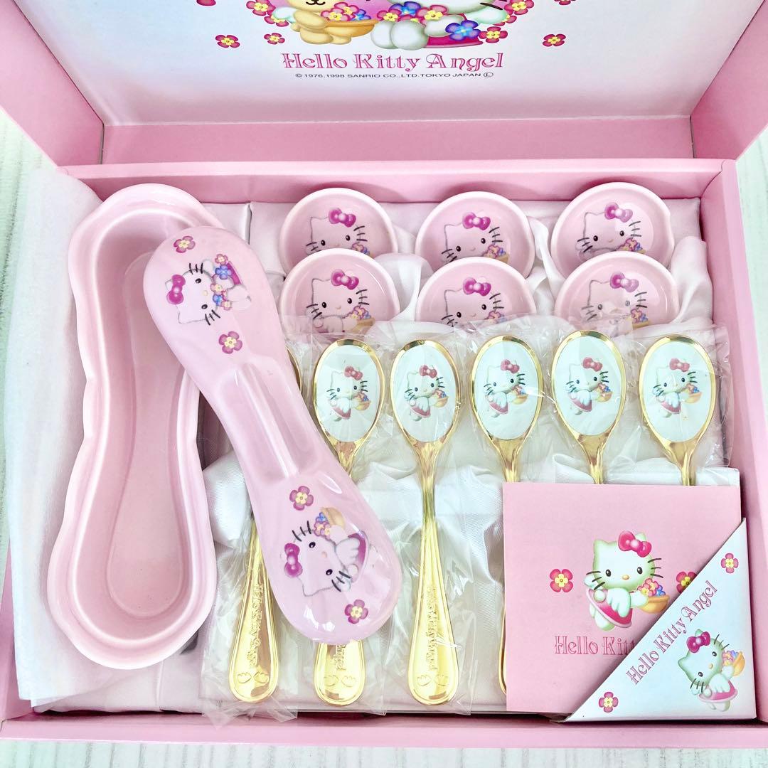 ★未使用！スプーンセット レトロハローキティ エンジェル 希少 1998年当時物