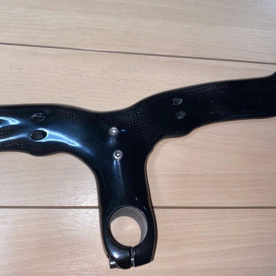 桃*様 DEDA 風 カーボンハンドル 一体型 軽量 ロード ピスト ドロップハ